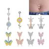 Butterfly Body Piercing Jewelry Sunflower Heart Belly Button Ring  Party Decoration