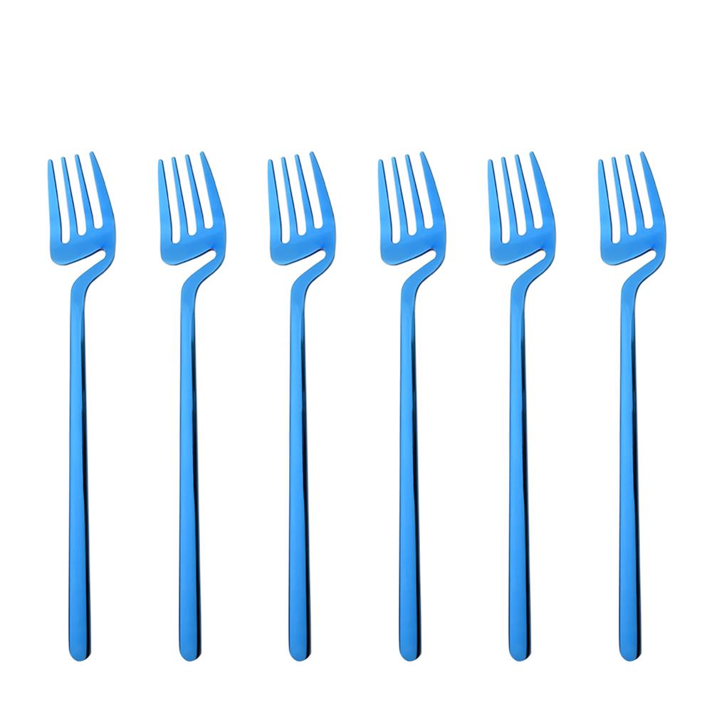 6Pcs/set Dinnerware Silverware Set Cutlery Set Gold Fork Stainless Steel Flatware Outdoor Office Kitchen Home Tableware Set