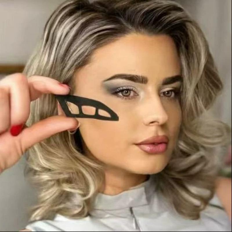 1 יחידה שבלונות לאיפור עיניים, כלי צלליות, תבנית איפור מהירה, תבנית צלליות, מתאים למתחילים, יוצר בקלות אפקטים מקצועיים של איפור