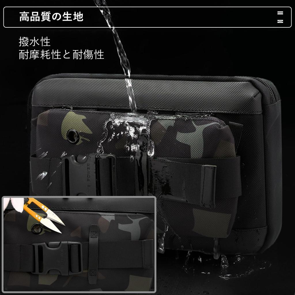 YOWUBA Shoulder Body Crossbody Waist Large Nylon Men's Bag, Bag, Bag, Bag, Capacity, Lightweight, Waterproof, Stylish, Multifunctional, Cycling,