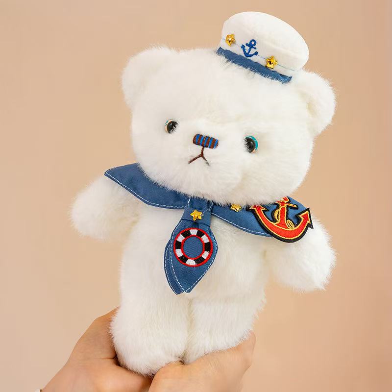 Hot Latest Navy Little Bear Doll Simulation Stuffed Plush Toy Cartoon Anime Cute Pillow Gift For Children's Birthday Fun Doll