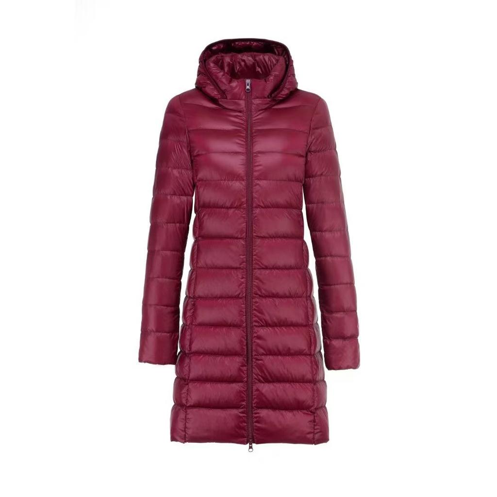 Autumn and Winter New Light Down Jacket Women's Medium and Long Light Jacket Removal Cap
