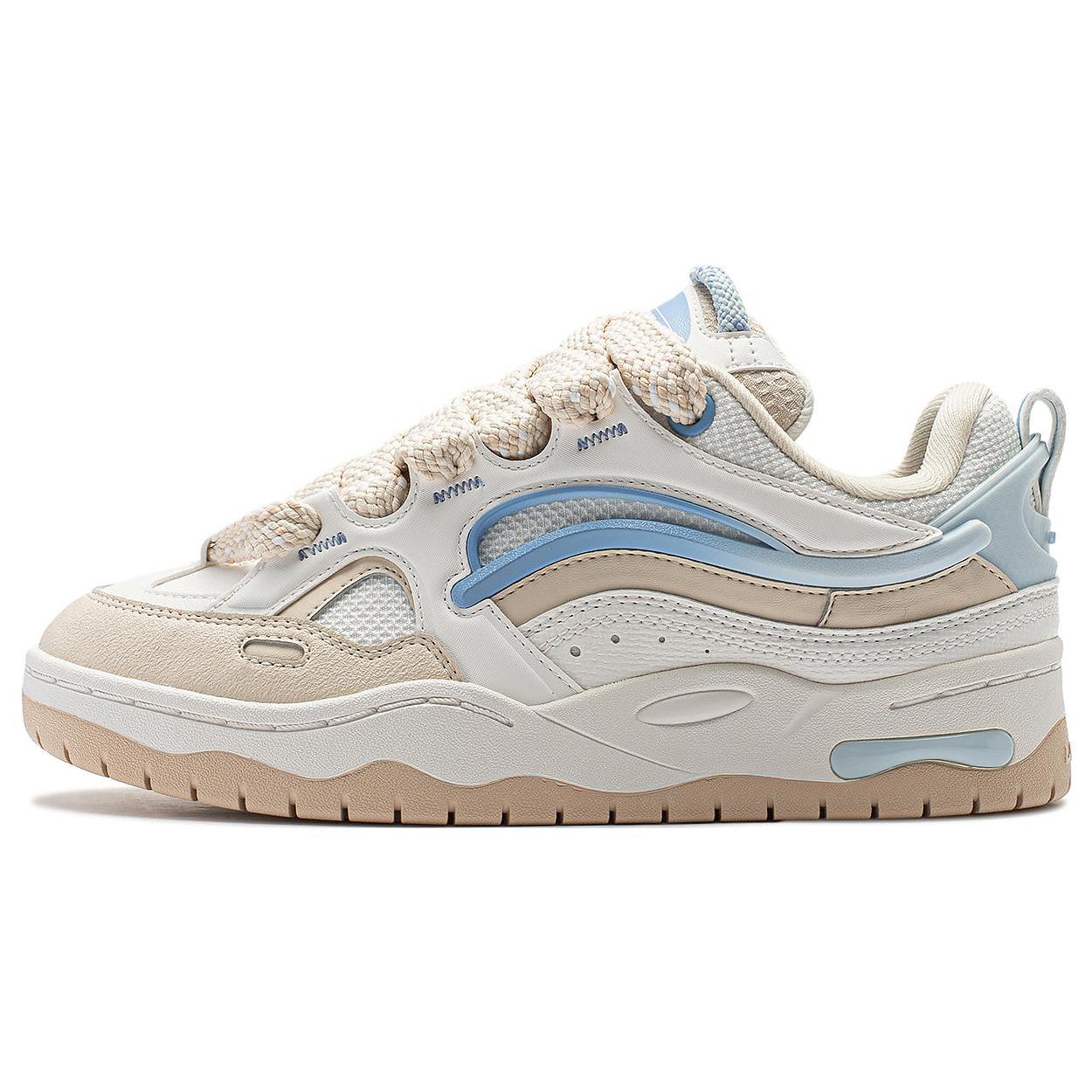 

Новые повседневные кроссовки LINING женские низкие белые/пыльно-хаки AGCT330-3 39