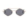 Small Metal Frame Rhombus Sunglasses Women New Fashion Polygonal Vintage Alloy Ladies Sun Glasses Cat Eye Black Gold Shades