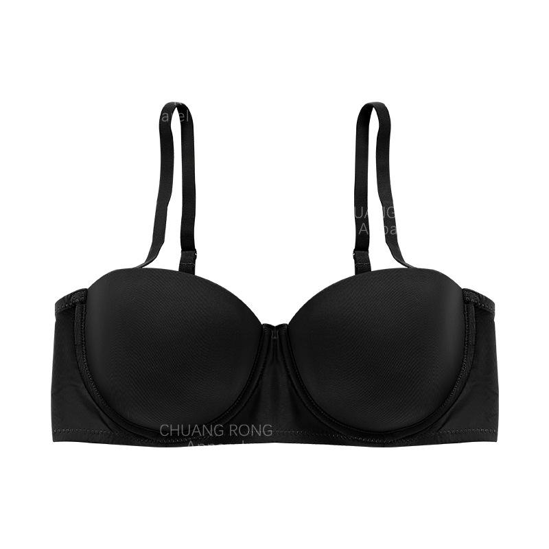 

European and American large-size underwear women s smooth surface seamless fixed cup sexy gathering adjustment type beautiful back large chest 75B