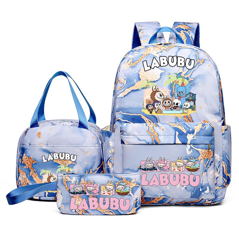 3 Buc/set Rucsac Drăguț Imprimat Geantă de Prânz Etui pentru Creioane Adolescent Băiat Fată Rucsac Student Zimomo Ghiozdan Femei Geantă de Călătorie Cadou