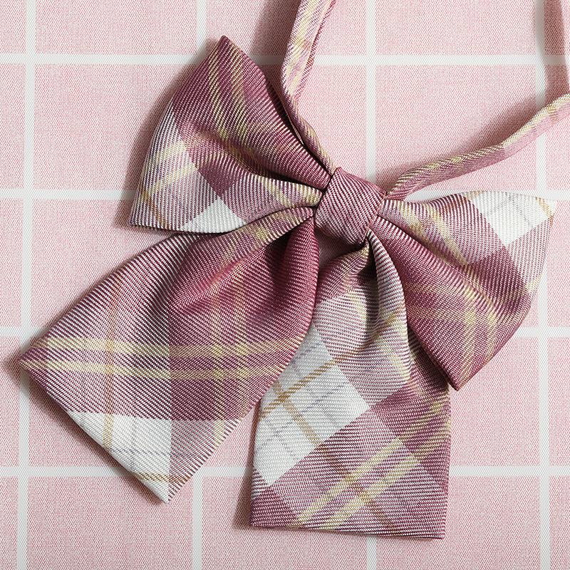 Jk Japanese Plaid Korean Version Of Collar Flower Graduate Female Collar Flower College Wind Streamer Jk Bow Shirt Accessories Sailor Suit