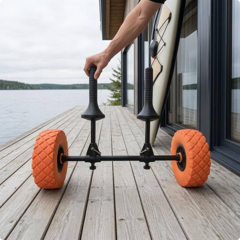 Solid Rod Kayak Trailer High-End Transport 2.8 Mm Thick Wall