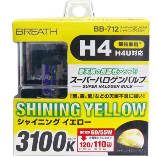 

Baytex Super Halogen Bulb H4 Shining Yellow H4 3100K BB-712 (2 pieces)