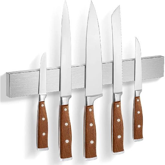 Magnetic Knife Holder for Wall, Knife Magnetic Strip Magnetic Knife Holder for Refrigerator Mount Knife Rack Kitchen Utensil Holder Metal Tool Holder