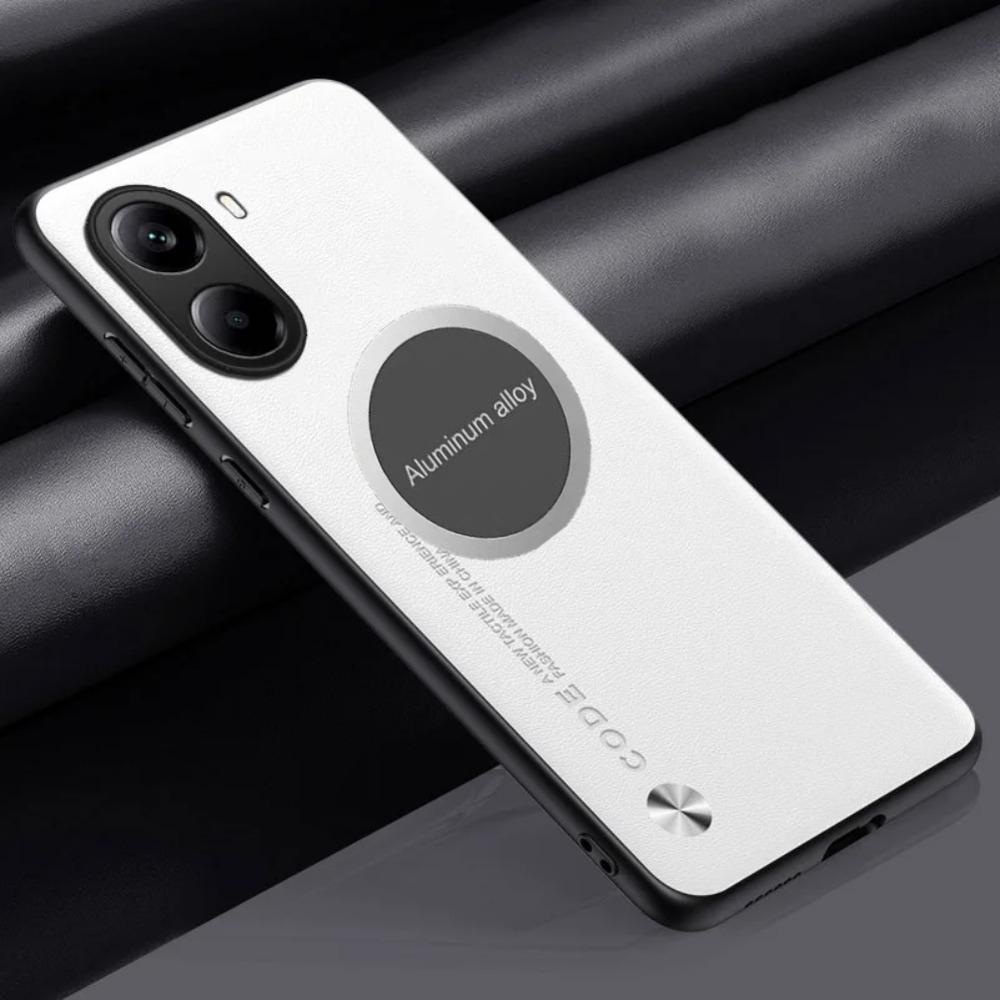 Busine Sle Leather Metal Car Magnetic Holder Phone Case for POCO X7 F6 X6 F5 X5 Pro Pro M6 4G C75 C65 Skin Feel Protect Cover