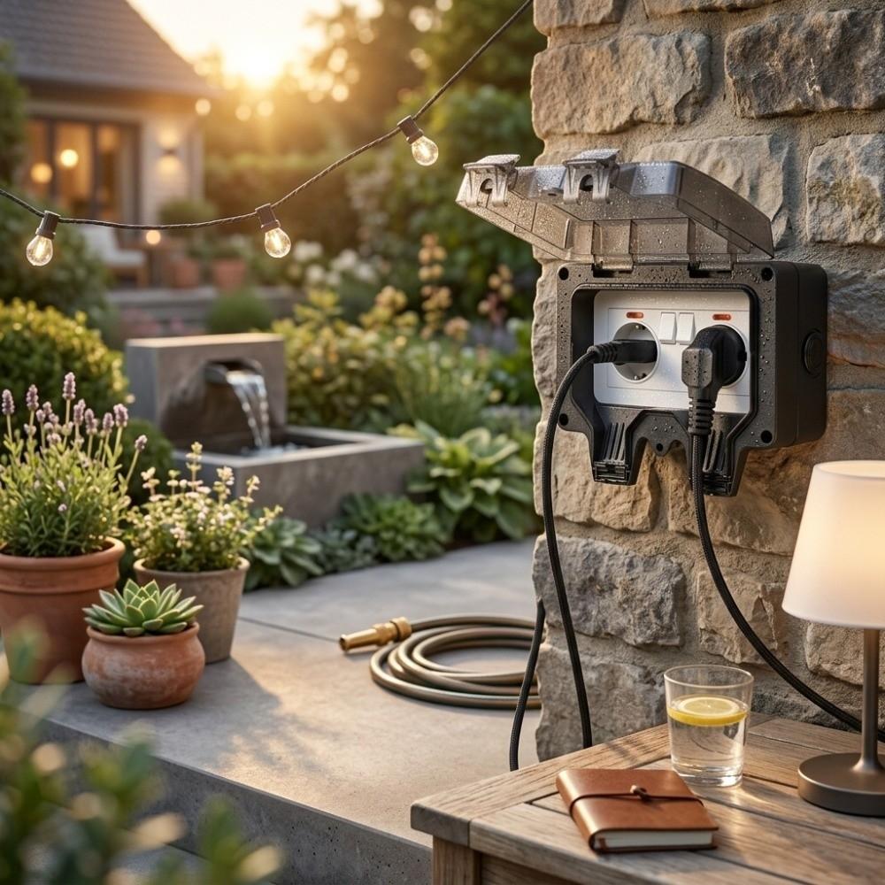 IP66 Waterproof Outdoor Wall Socket 16A Weatherproof Socket Socket Box Open-Air Spaces