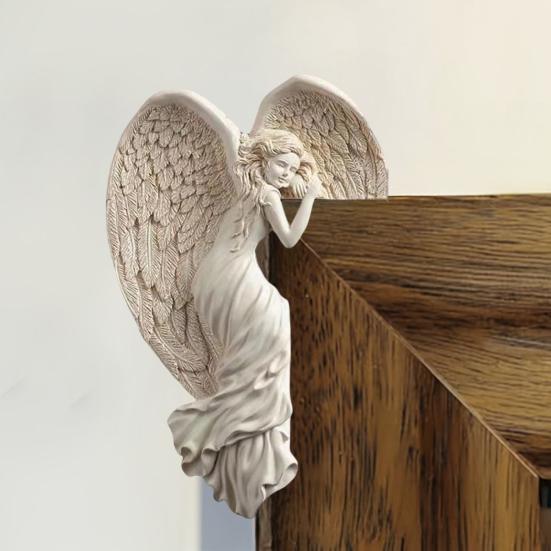 Angel Figure Resin Office Desk for Home Decorative Carving Ornament Angel Decoration Living