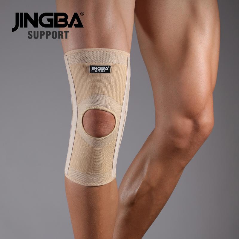 JINGBA SUPPORT Ginocchiera elastica con supporto a molla Ginocchiera protettiva per pallavolo basket Rodillera deportiva