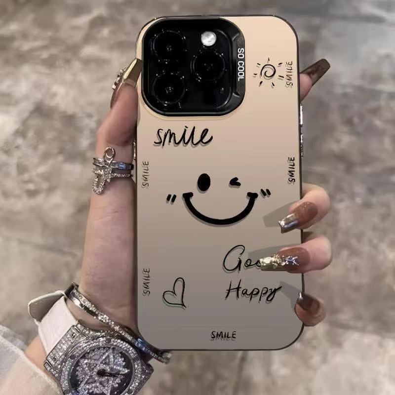 The New Fashionable Smiley Face Is Suitable for Iphone17 Mobile Phone Case Apple 15promax/14 Anti-drop 13pro16 Trend