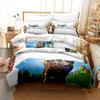 Jurassic Age Dinosaur Bedding Set For Kids, Duvet Cover, Pillow Shams, Microfiber Fabric, Boys Bedroom Decoration, T-Rex Raptors