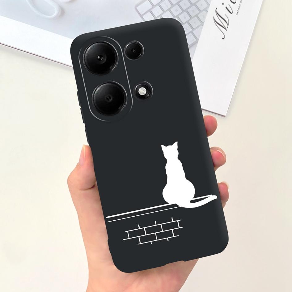 For Xiaomi Redmi Note 13 Pro 4G 2024 Case Cute Love Heart Cactus Soft Matte TPU Cover For Xiaomi Poco M6 Pro 4G Note13 Pro Coque