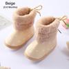 Toddler Cozy Fleece Soft Sole Non-Skid Boots First Walking Shoes Baby Snow Boots Infant Shoes