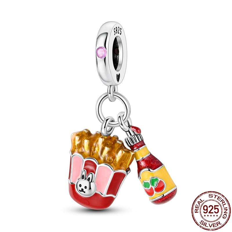 Fit 3Mm Panoriginal Bracelet 100% Copper Toaster Toast Pendant Charm For Women Jewelry Diy Fine Giftnew