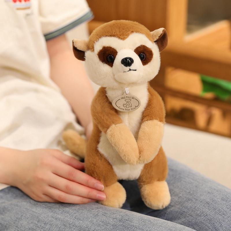 Lifelike Meerkat Plush Toys Soft Stuffed Wild Lemur Doll Cute Funny Anime Animal Toys Lovely Desktop Pets Children Birthday Gift