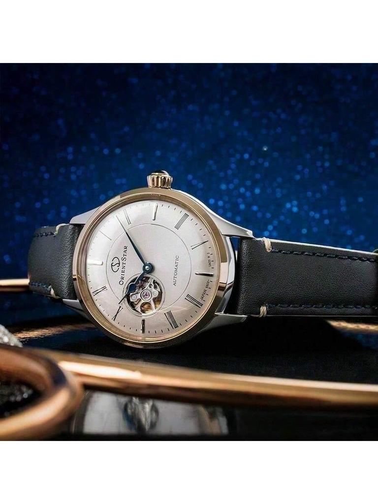 Classic stylish women's automatic wristwatch dial leather strap, RE-ND0011N00B. perfect accessory business gatherings coordination, it excellent