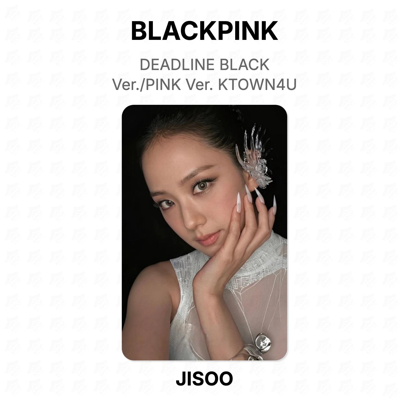 BLACKPINK DEADLINE BLACK Ver./PINK Ver. KTOWN4U Official Photocard JISOO