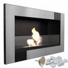 Wall Mounted Bioethanol Fireplace GOLF QUBE TÜV with Glazing