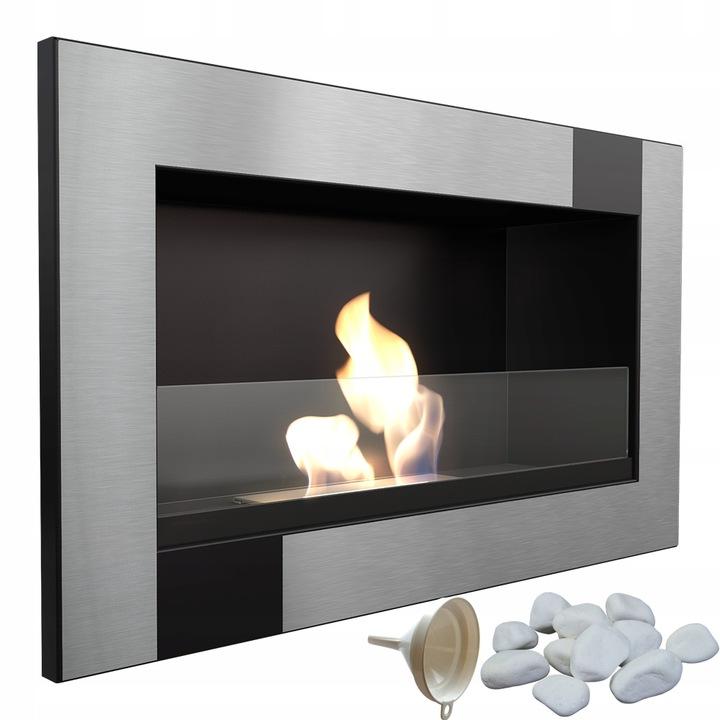 Wall Mounted Bioethanol Fireplace GOLF QUBE TÜV with Glazing