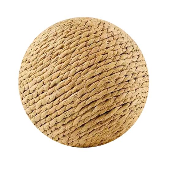 Faux Sisal Cat Ball Toy, Scratch Ball with 8CM Large Sisal Built-in Bell, Interactive Cat Play коричневый