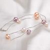 HENGSHENG 45cm AAAA Natural Freshwater Pearl Chains Necklaces For Women Fashion S925 Silver White Pink Purple Real Pearl Jewelry