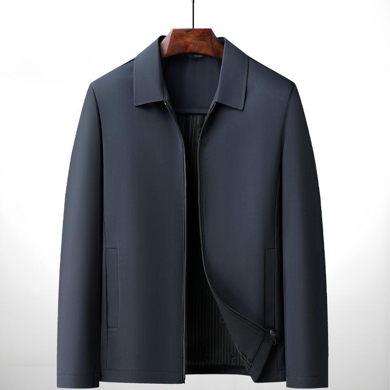 Spring and Autumn Lapel Men's Jacket Short Casual New Jacket Versatile Men's Tops Daddy's Clothes