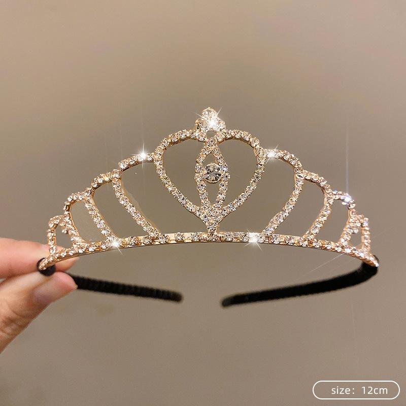 Birthday Rhinestone Crown Headband Princess Tiara Bride Wedding Crown Adult Headband Diamond Children