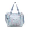 Printed Pattern Casual Canvas Tote Bag With Zipper Closure For University Students School And Travel