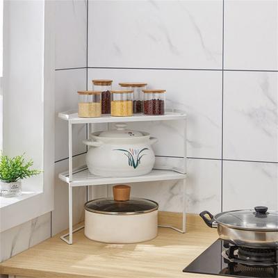 Keuken kruidenrek Hoek Stapelbaar Staand Driehoekig Rek Aanrecht Opberger Plank Badkamer Douche Make-up Opbergruimte