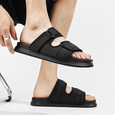Lightweight Soft Sole Beach Slippers New Casual Slide Mens Shoes Fashion Men's Slippers Leather Summer Outside Slip On Footwear