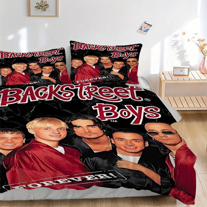 

3pcs Backstreet Boys Duvet Cover Set for Bedroom - Includes 1 Duvet Cover and 2 Pillowcases (Core Not Included) yy251015223 135x200cm