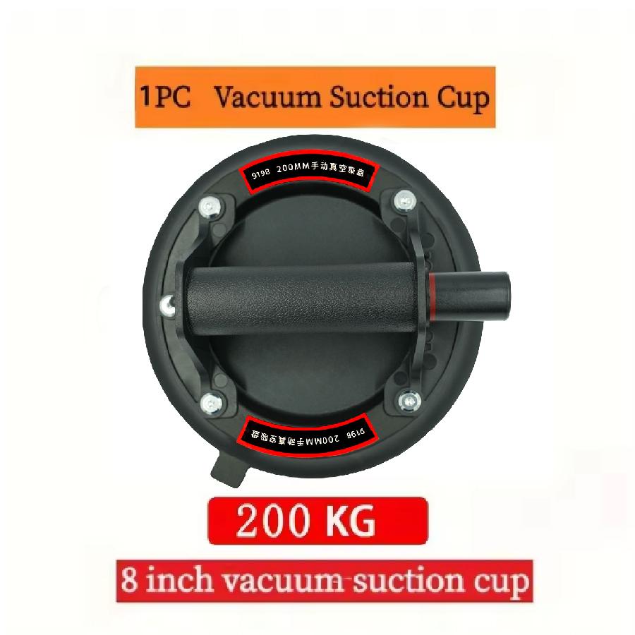 2025 New industrial suction cup with 200KG load capacity, 8-inch rubber bottom and plastic handle for handling large glass