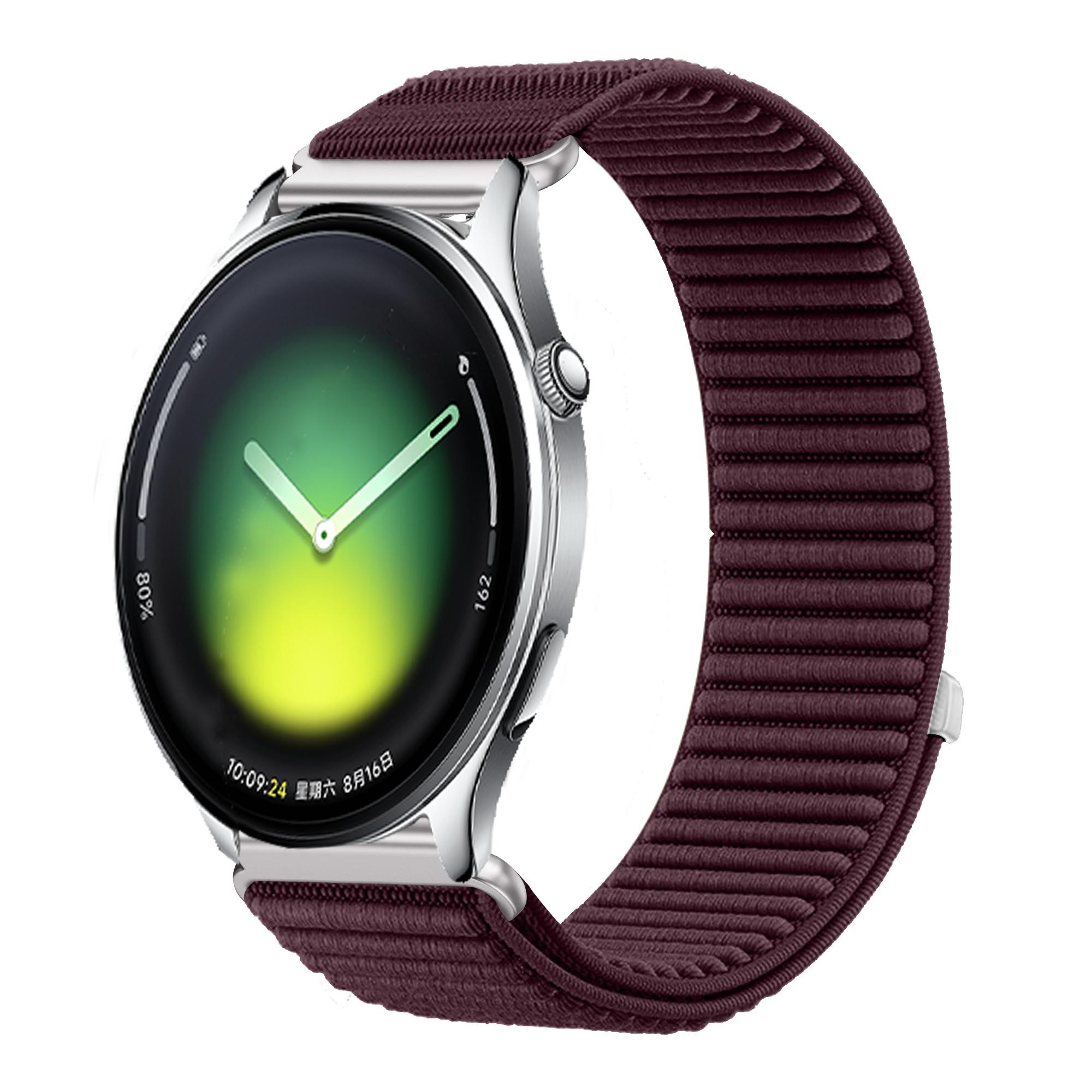 

18mm 20mm 22mm Nylon Loop Strap For Xiaomi Watch 5 S4-3-2 Sports Bracelet For Oneplus Watch Lite-3-2/OPPO Watch S-X2-X Accessory Xiaomi Watch S4 41mm вино красного
