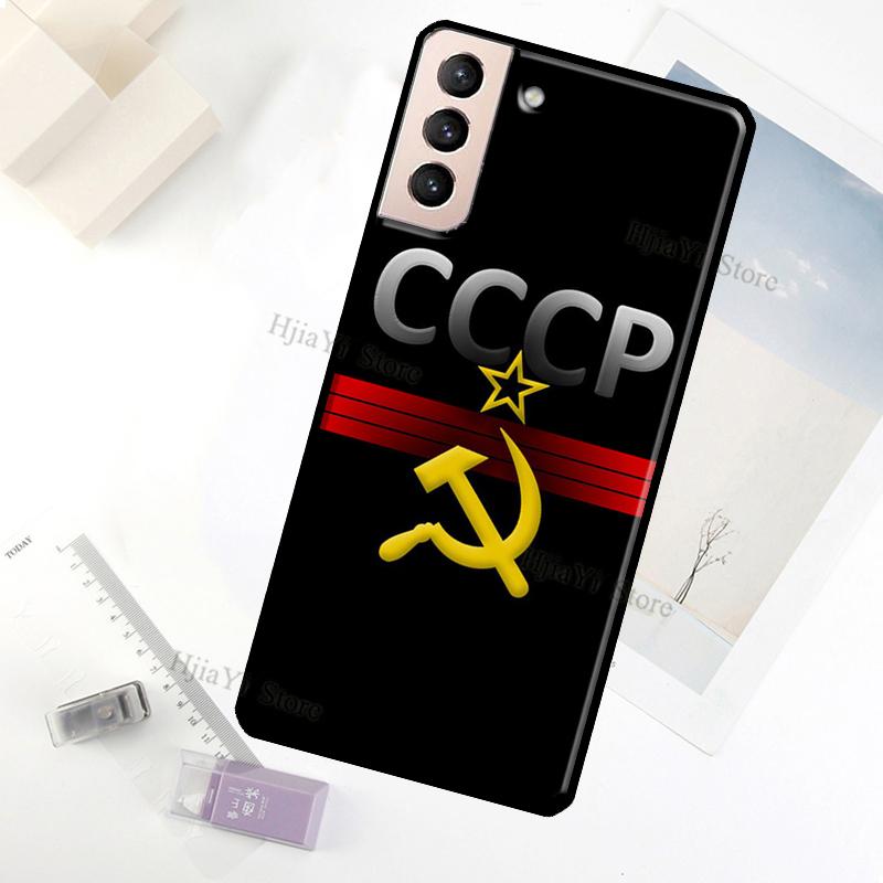 USSR Flag Soviet Union Case For Samsung Galaxy S23 Ultra Note 20 10 S9 S10 Plus S20 S21 FE S22 Ultra Phone Cover