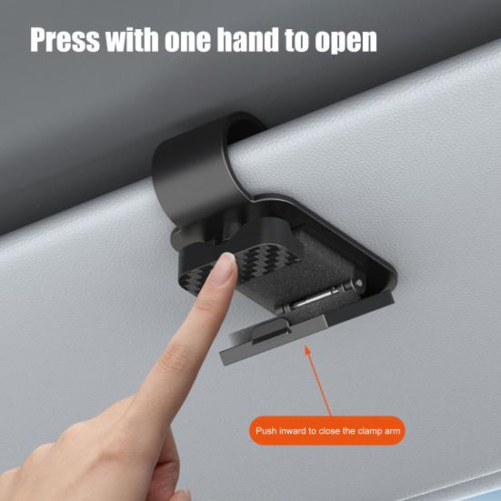 Car Sunglasses Clip for Visor Magnetic Eyeglass Holder with Soft Padding Scratch-Free Glasses Clip for Vehicle