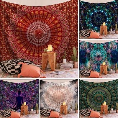 Arazzo indiano mandala, arazzo hippie, appeso a parete, copriletto boho, telo mare, stuoia yoga, coperta, tovaglia