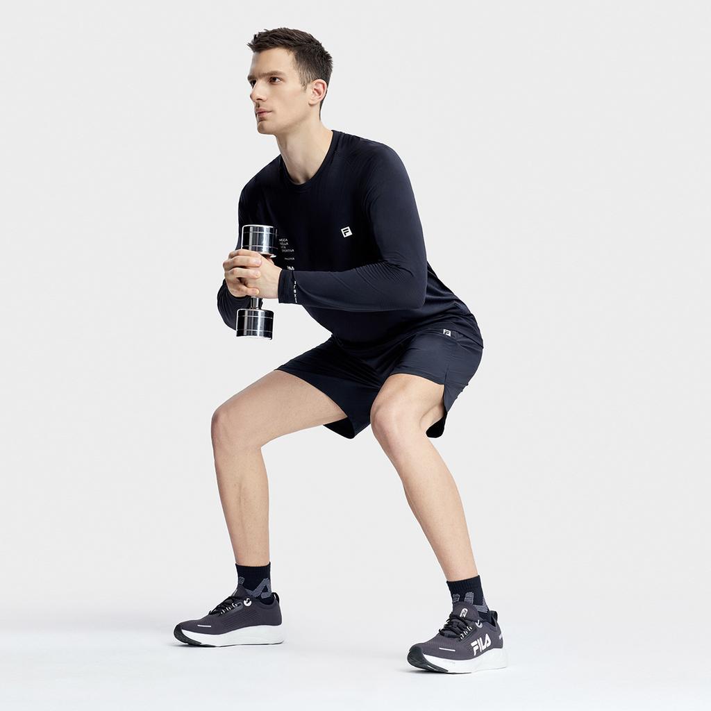 New FILA Set-in Sleeve Top Men's Pitch Black A11M331201F-BK