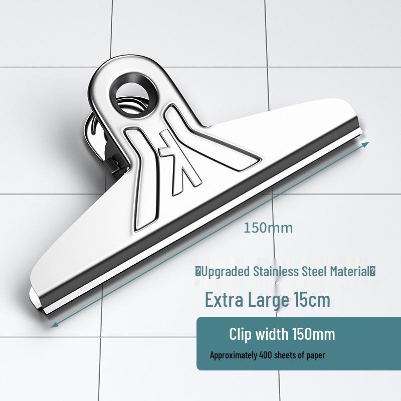 Stainless Steel Mountain Clip Collection: Extra Large, Small Book and Bill Clips for Drawing Boards