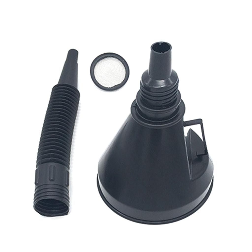 Fuel Funnel with Strainer Wide Mouth Designs Fuel Addition Funnel Debris Filter for Automotive & Motorbike Maintenance