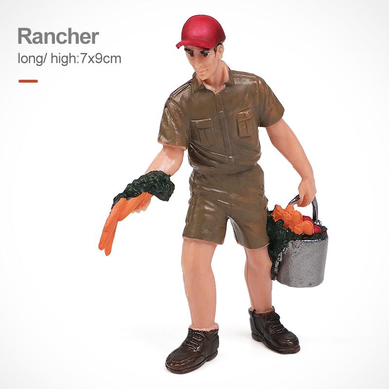 Simulation Farm Animals Poultry Cow Pig Dog Chicken Duck Goose Cub Figurines Model Action Figures Educational Toy For Kids