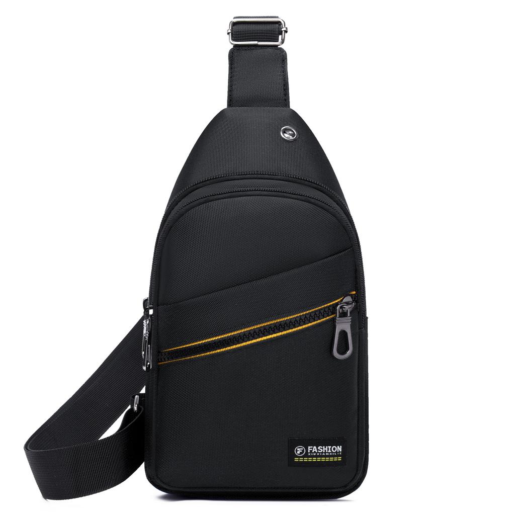 Men's Breast Bag, New Messenger Bag, Casual Men's Bag, Sports Backpack, Trendy Shoulder Bag, Oxford Cloth, Thickened and Wear-resistant.
