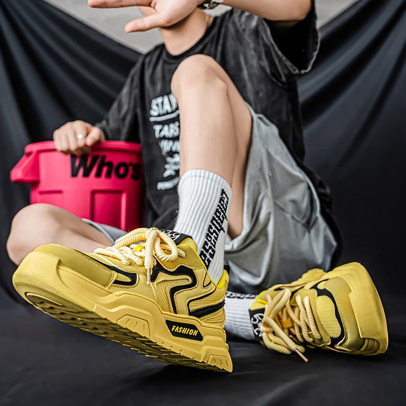 Men 's Casual Four Seasons Fashion Skateboarding Students Comfortable Sneakers Boys Trending Soft Sole Breathable Shoes