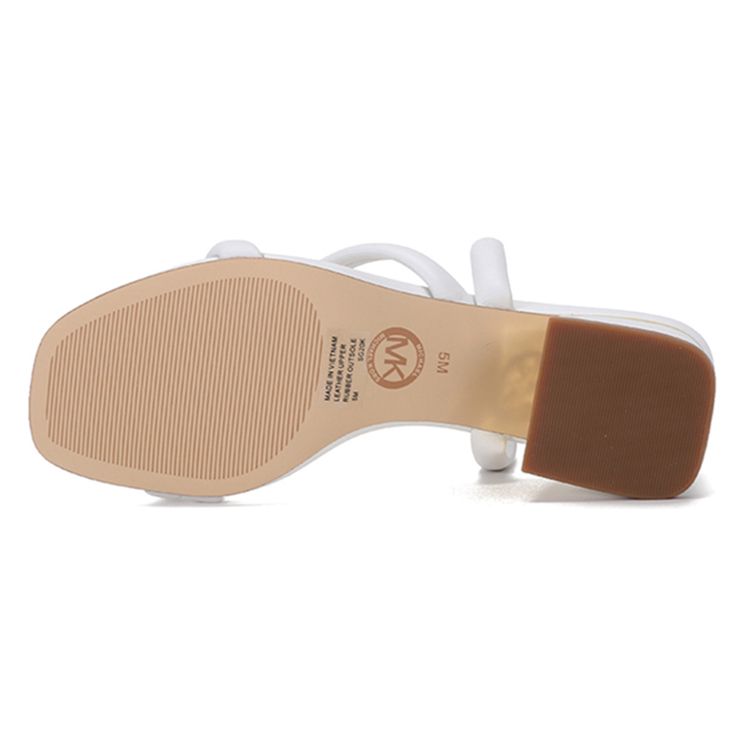 Michael Kors KORS Series Comfortable Slip-On Slide Sandals Women Sandals Optical-White 40S1LAMP1L085