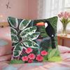 Cheetah Llama Leopard Jungle Cushion Cover Square Short Plush Pillow Case Living Room Sofa Home Decor Funda X
