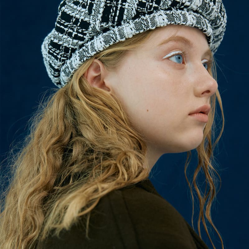 Poesiedame [Let There Be Light] Tweed Beret_black